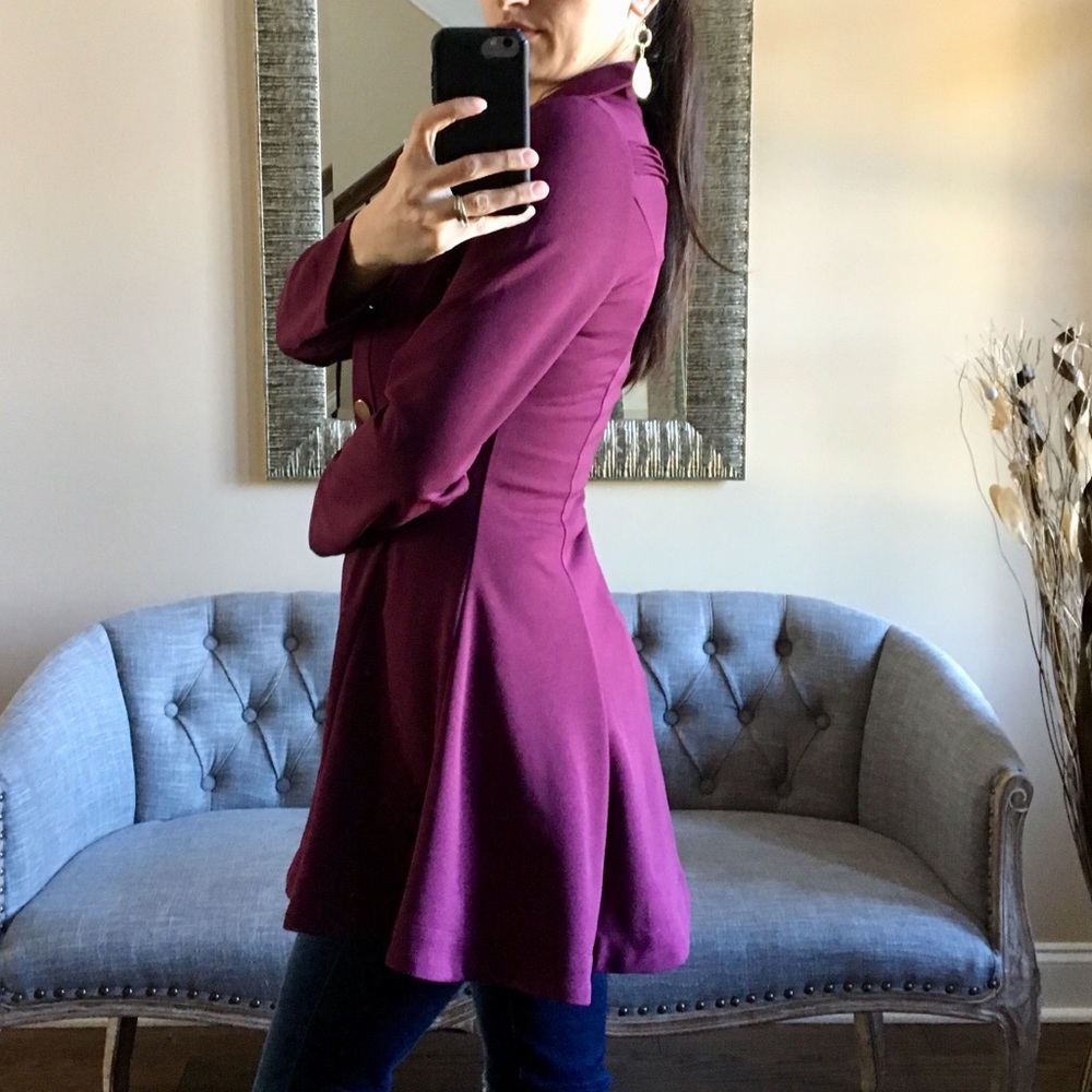 ✨LAST✨ Plum Purple Pea Coat - Picture 5 of 5